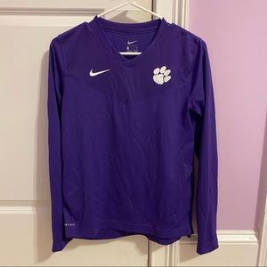 NIKE Clemson Long Sleeve DriFit Shirt